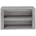 vidaXL Étagère à chaussures Sonoma gris 75x35x45 cm Bois d'ingénierie