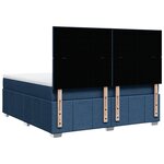 vidaXL Sommier à lattes de lit avec matelas Bleu 180x200 cm Tissu