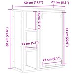 vidaXL Armoire murale de salle de bain miroir chêne fumé 50x21x60 cm