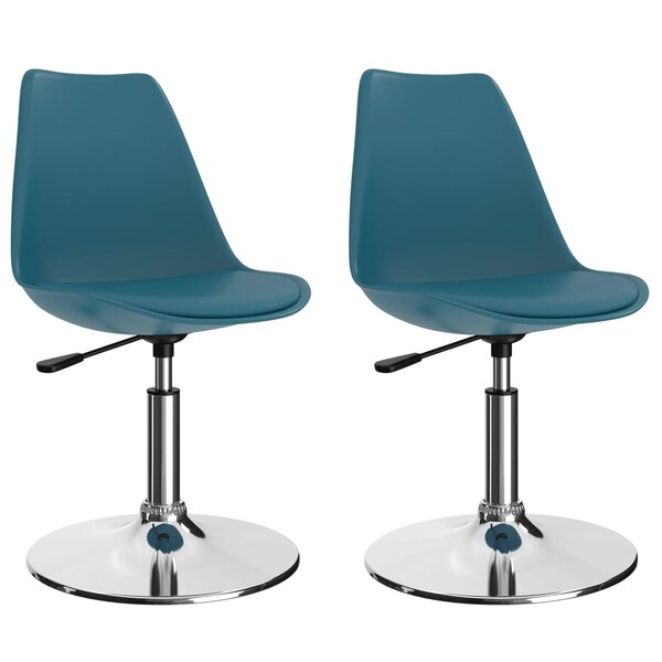 vidaXL Chaises à manger pivotantes lot de 2 turquoise similicuir