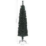 vidaXL Arbre de Noël artificiel mince et support 210 cm fibre optique