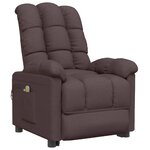 vidaXL Fauteuil électrique de massage Marron foncé Tissu