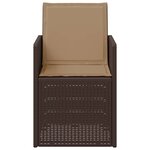 vidaXL Chaises de jardin salle à manger 2 Pièces Marron et taupe PP