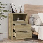 vidaXL Tables de chevet 2 Pièces Chêne Sonoma Bois d'ingénierie