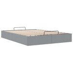 vidaXL Cadre de lit ottoman sans matelas gris clair 140x200 cm tissu