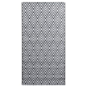 vidaXL Tapis d'extérieur ARAKIL Blanc et noir 120x180 cm PP