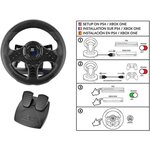 SUBSONIC - SV450 - Volant de Course - Compatible Xbox Series, Switch, PS4, Xbox One, PC (programmable)