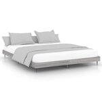 vidaXL Cadre de lit sonoma gris 140x200 cm bois d'ingénierie