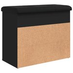 vidaXL Banc à chaussures noir 62x32x50 cm bois d'ingénierie