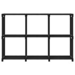 vidaXL Étagère d'affichage 6 cubes Noir 103x30x72 5 cm Tissu