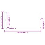 vidaXL Auvent latéral rétractable de patio 140x300 cm Noir