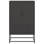 vidaXL Buffet haut noir 68x39x111 5 cm acier
