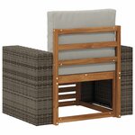 vidaXL Sofa de milieu extérieur Bois d'Acacia Massif Naturel