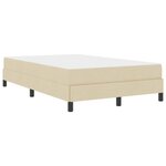 vidaXL Lit à ressorts avec matelas Crème 120 x 190 cm tissu