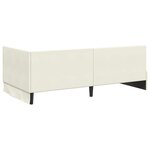 vidaXL Cadre de lit d'angle Crème 100 x 200 cm Velours