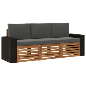 vidaXL Ensembles de canapés 3 pc Bois d'Acacia Massif