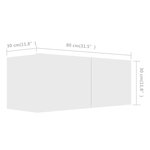 vidaXL Ensemble de meubles TV 4 Pièces Blanc Bois d'ingénierie