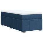 vidaXL Sommier à lattes de lit avec matelas Bleu 90x190 cm Tissu