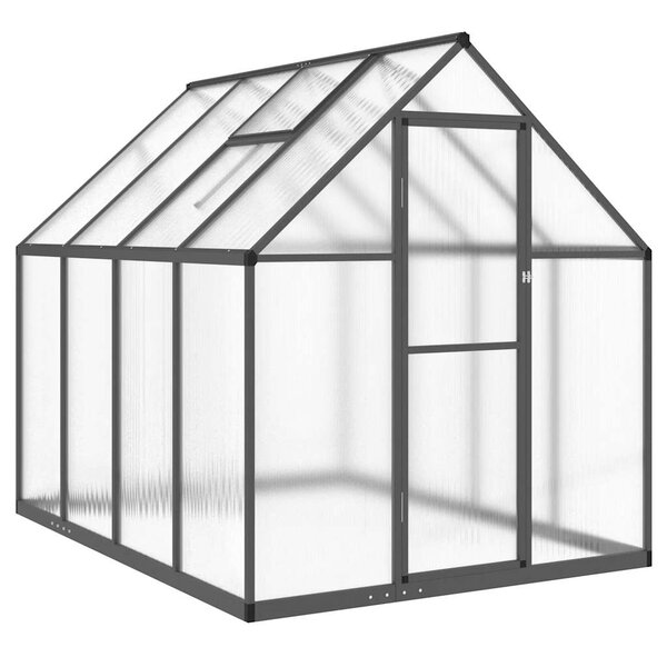 vidaXL Serre avec cadre de base anthracite 224x169x195 cm aluminium