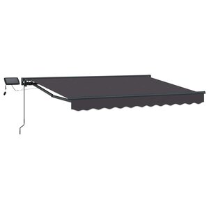 vidaXL Cadre de store manuel avec LEDs Anthracite 3 x 2 m