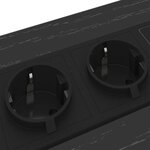 vidaXL Table de nuit avec station de chargement Chêne noir