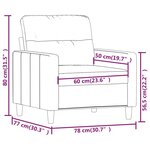vidaXL Fauteuil Marron 60 cm Tissu
