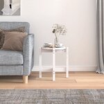 vidaXL Table basse Blanc Ø 42 5x45 cm Bois massif de pin