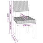 vidaXL Chaise de salle à manger 2 Pièces Naturel 46 x 55 x 84 cm