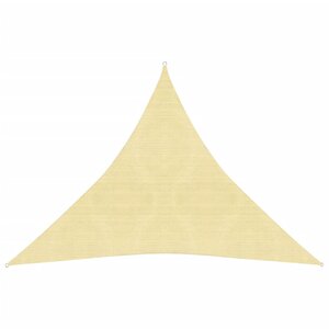 vidaXL Voile d'ombrage 160 g/m² Beige 6x6x6 m PEHD