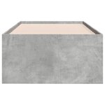 vidaXL Lit de jour avec tiroirs sans matelas gris béton 90x190 cm
