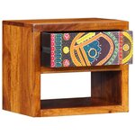 Table de chevet vidaXL 40x35x35 cm en bois massif d'acacia