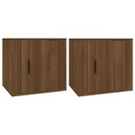 vidaXL Tables de chevet 2 Pièces Chêne marron 50x39x47 cm