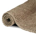 vidaXL Tapis de surface Rectangulaire Gris 80 x 300 cm Jute
