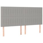 vidaXL Sommier à lattes de lit et matelas et LED Gris clair 200x200 cm