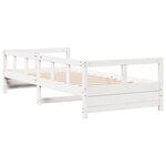 vidaXL Lit de jour sans matelas blanc 90x190 cm bois de pin massif