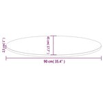 vidaXL Dessus de table blanc 90x45x2 5 cm bois de pin massif ovale