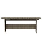 vidaXL Salon de jardin 6 Pièces avec coussins résine tressée gris