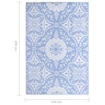 vidaXL Tapis d'extérieur Bleu azuré 190x290 cm PP