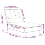 vidaXL Chaise longue de massage avec traversin rouge bordeaux velours