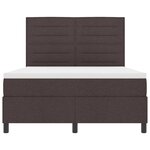 vidaXL Lit à ressorts avec matelas Marron foncé 160 x 200 cm tissu