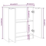vidaXL Buffet Noir 60x30x70 cm Bois d'ingénierie