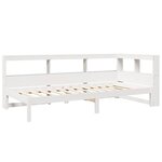 vidaXL Lit bibliothèque sans matelas blanc 100x200 cm bois pin massif