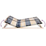 vidaXL Sommier à lattes Marron 140 x 190 cm Bois de hêtre massif