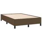 vidaXL Sommier à lattes de lit et matelas marron foncé 120x190cm tissu