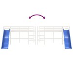 vidaXL Lit mezzanine d'enfants sans matelas avec toboggan 80x200 cm