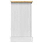 vidaXL Table de chevet avec tiroir Blanc 45 x 35 x 64 cm Pin massif
