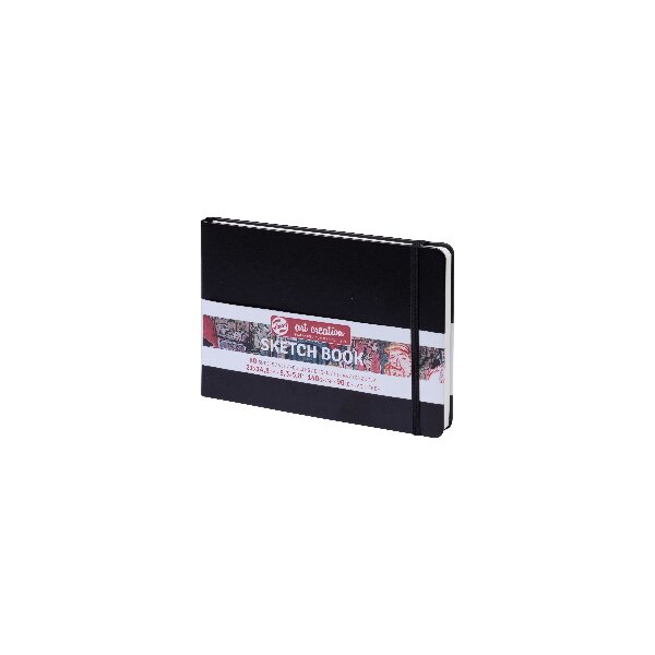 Carnet croquis - 21 x 14 8cm - 80 feuilles - 140g - noir - royal talens