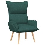 Fauteuil relaxant vidaXL en tissu vert foncé