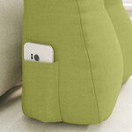 vidaXL Coussin de Dos Vert clair 45 x 24 x 50 cm tissu