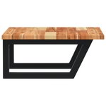 vidaXL Étagère de vasque murale acier et bois massif d'acacia